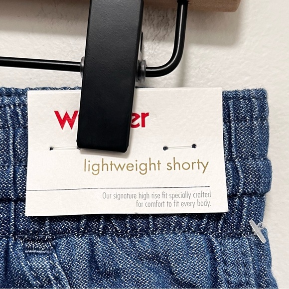 WRANGLER Lightweight Shorty Chambray Bareback Drawstring Pull On Shorts XS - Picture 4 of 9